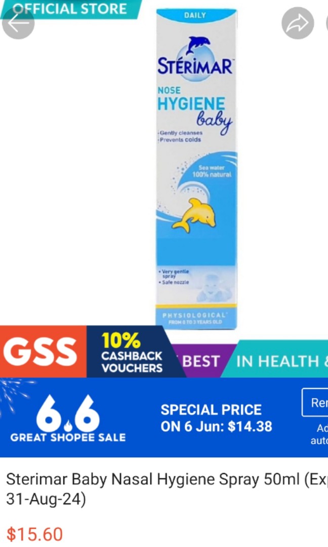 Sterimar Baby Nasal Spray 50ml, Babies & Kids, Nursing & Feeding