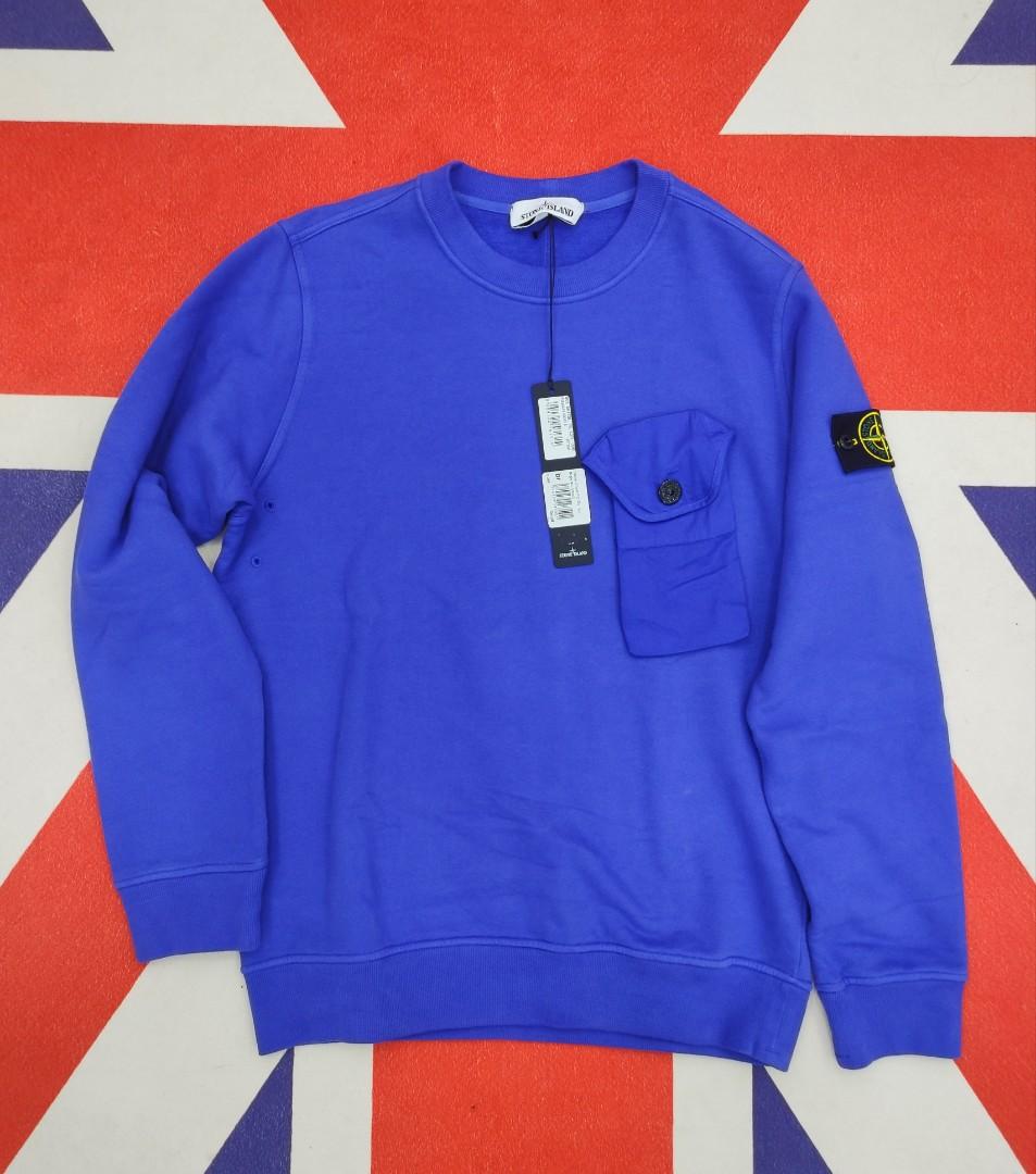 Stone island chest online logo sweatshirt