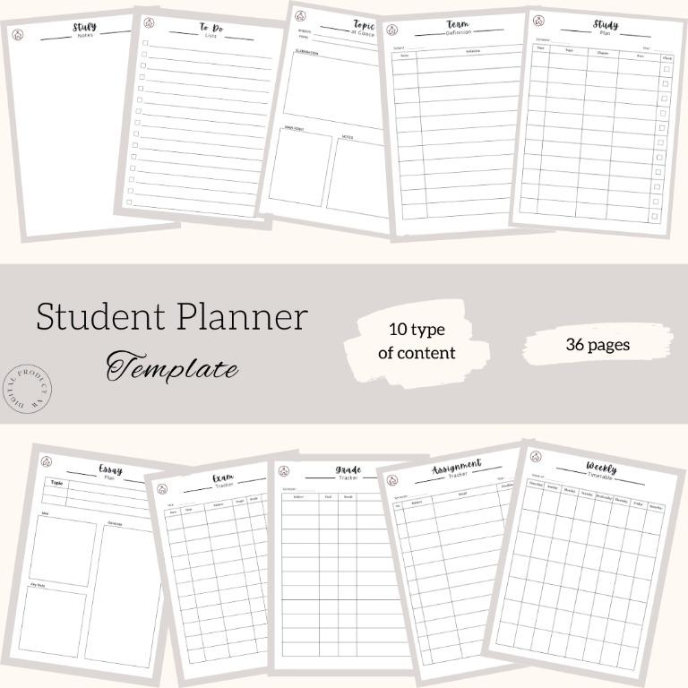 Student Planner Template Essay Study Planner Weekly Timetable