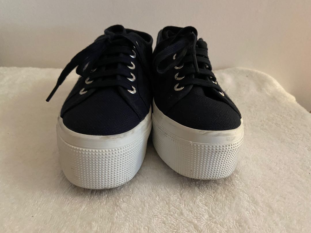 superga platform navy