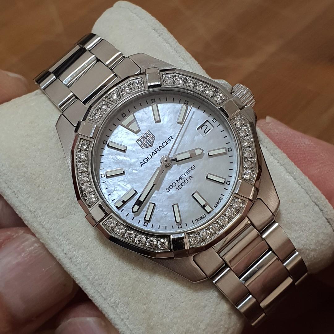 Tag Heuer Aquaracer WBD 1313 diamond Bezel 32mm Women s Fashion