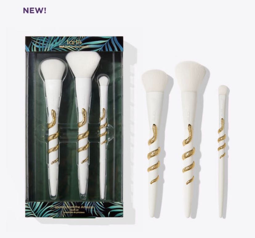 Tarte Cosmetics Secrets from the Amazon 3 piece Brush Set, Beauty