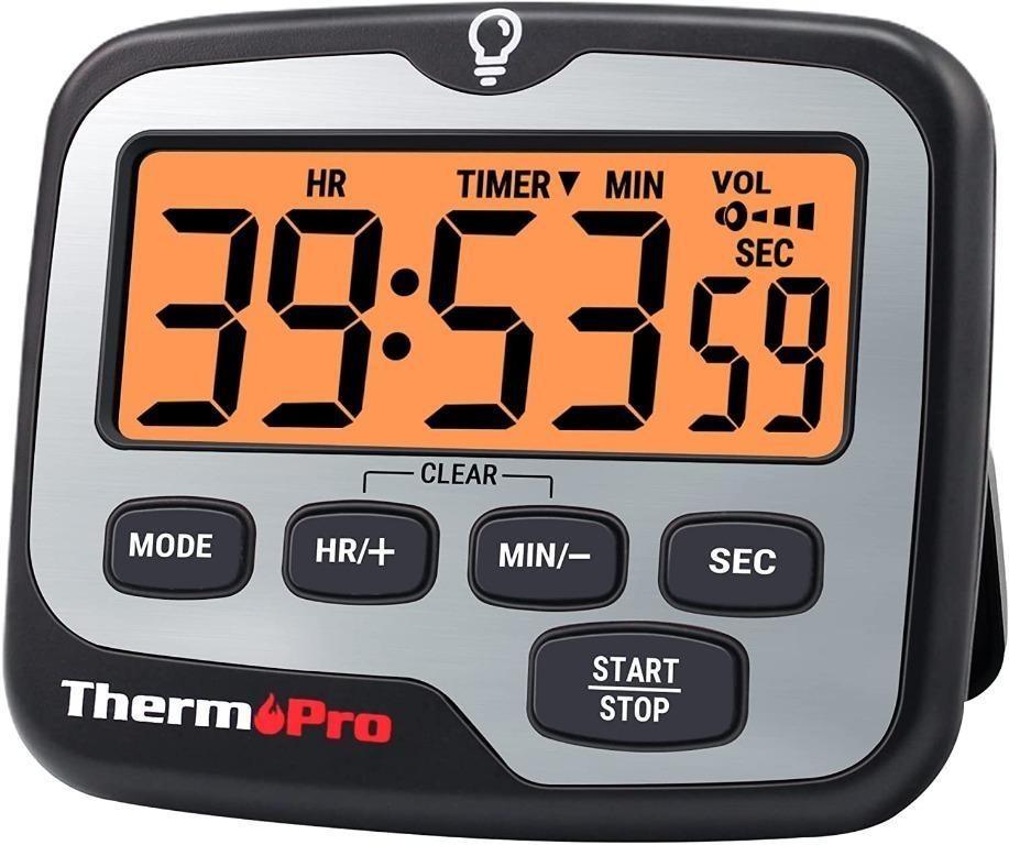 ThermoPro TM01 Kitchen Timers for Cooking with Count Up Countdown Timer, Digital  Timer for Kids with Touch Backlit, Study Timers for Classroom Teacher  Supplies, TV  Home Appliances, Kitchen Appliances, Other Kitchen