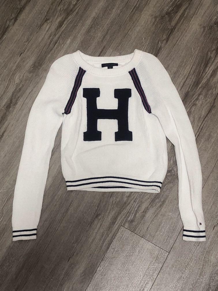 White sweater cheap tommy hilfiger