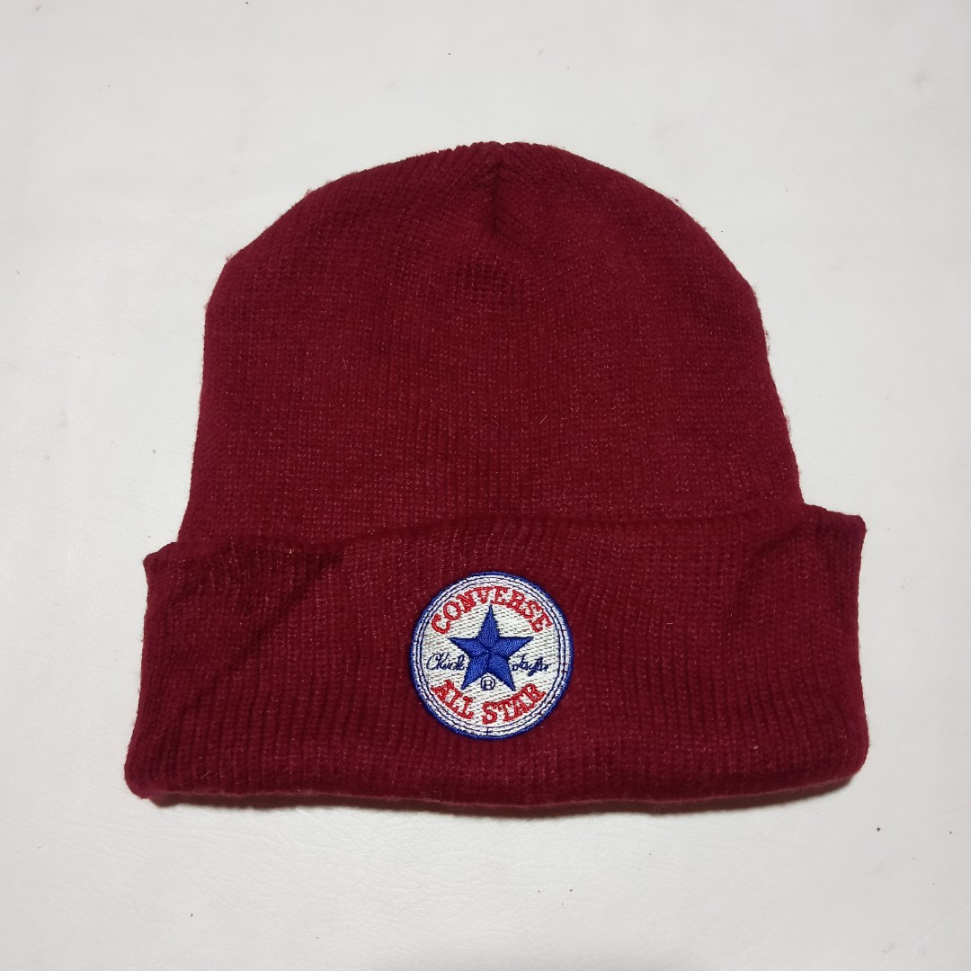 Topi Beanie kupluk rajut Converse all 