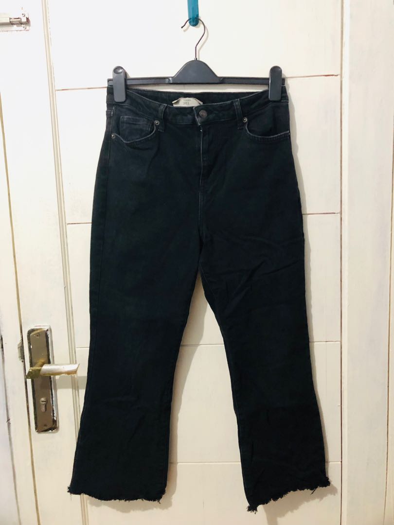 Topshop High Waist Flare Jeans, Fesyen 