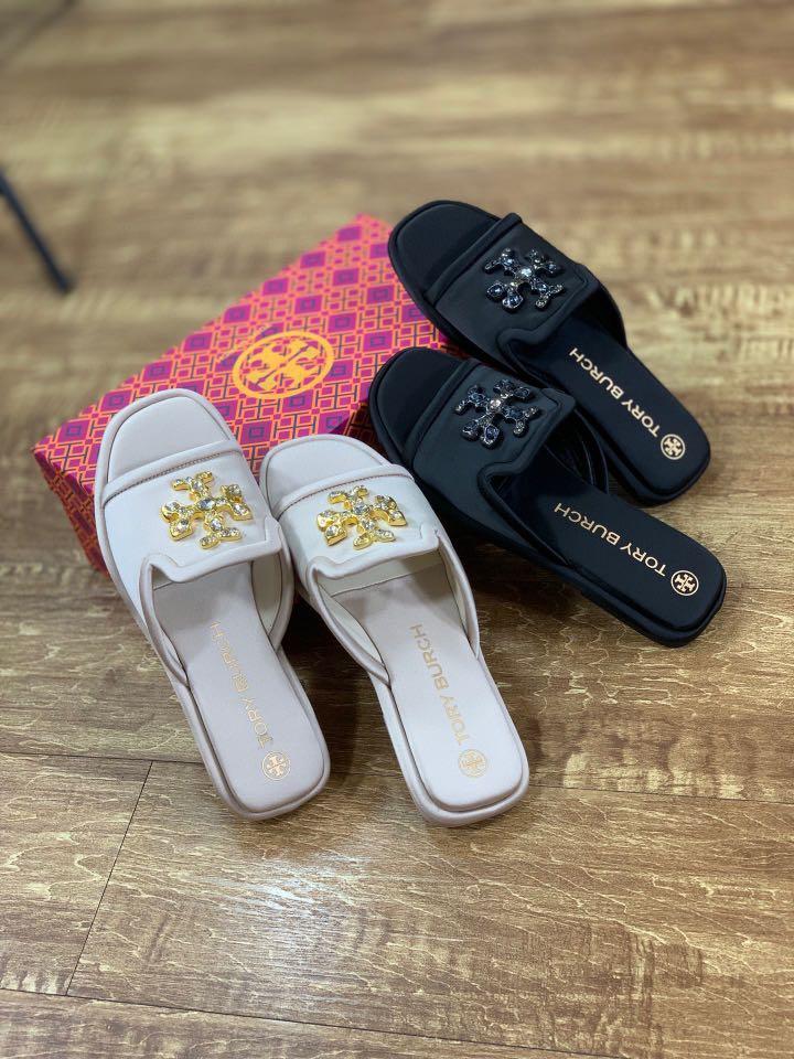 Tory burch on sale peep toe flats