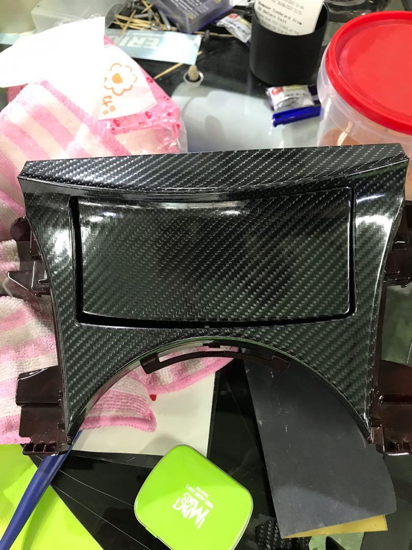 Toyota Mark X Center console carbon sticker wrap, Car Accessories ...