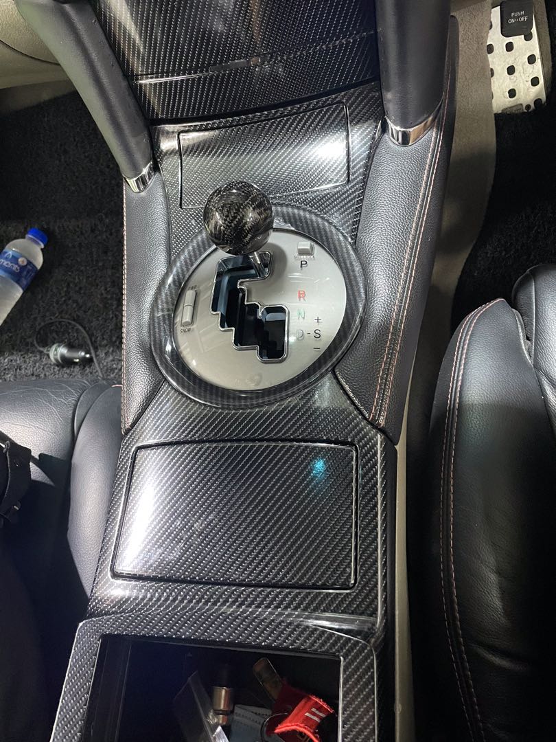 Toyota Mark X Center console carbon sticker wrap, Car Accessories ...