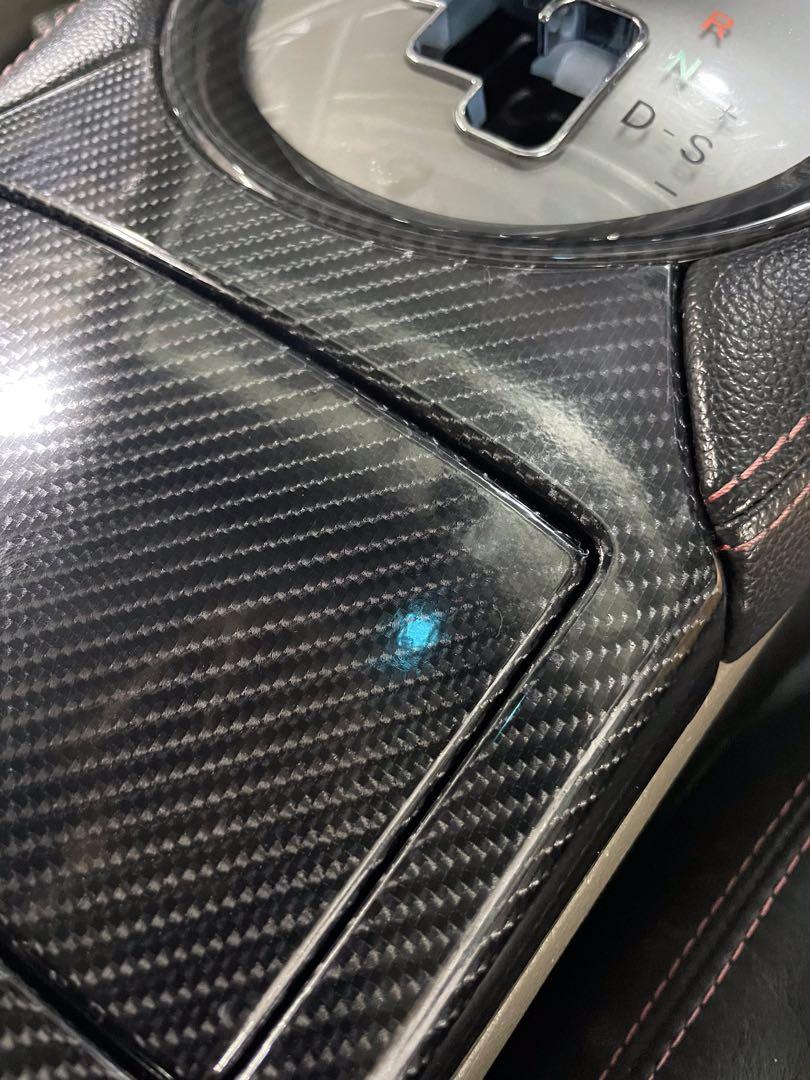 Toyota Mark X Center console carbon sticker wrap, Car Accessories ...
