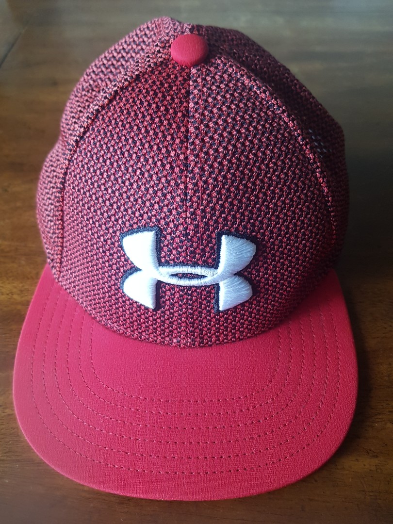 Under Armour Red Cap, Men's Fashion 