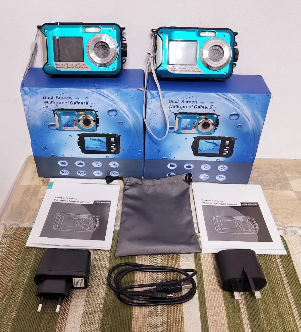 Underwater Camera FHD 2.7K 48 MP Waterproof Digital Camera Selfie Dual