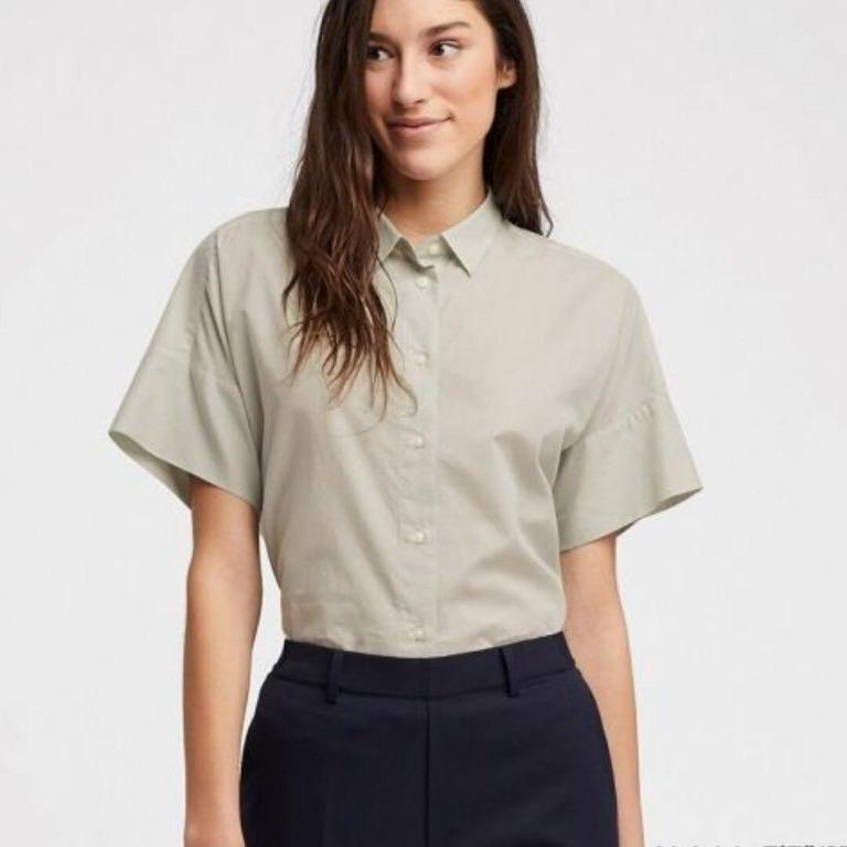 ladies short sleeve cotton blouses