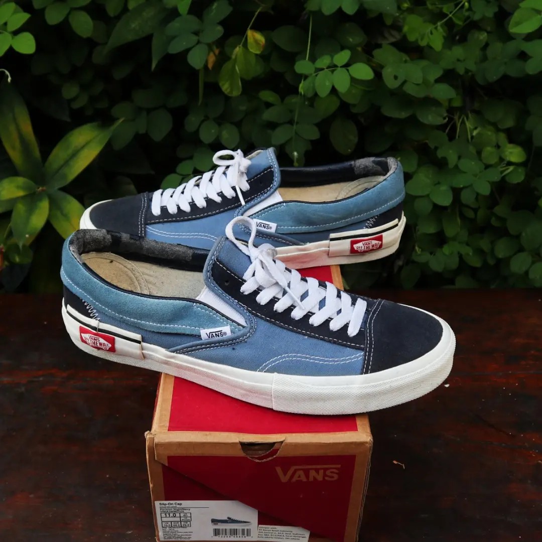 Vans cut clearance and paste navy