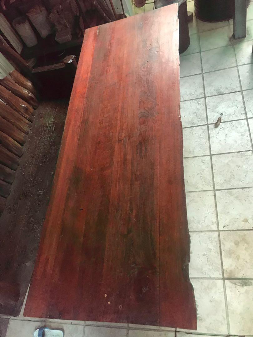 Vintage Belian Solid Wood Slab Table FVun7000622a1, Hobbies & Toys