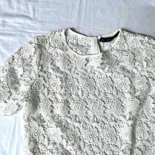 ZARA BASIC White Floral Outer