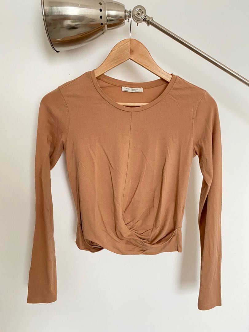 Zara long sleeve top, Fesyen Wanita 