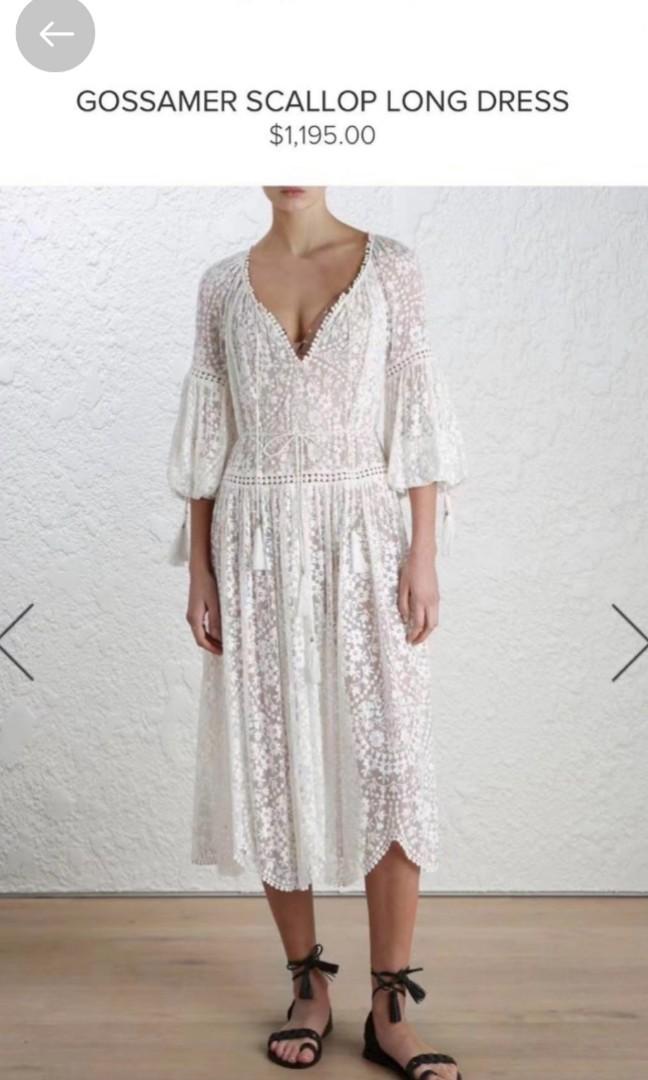 Zimmermann gossamer scallop store dress