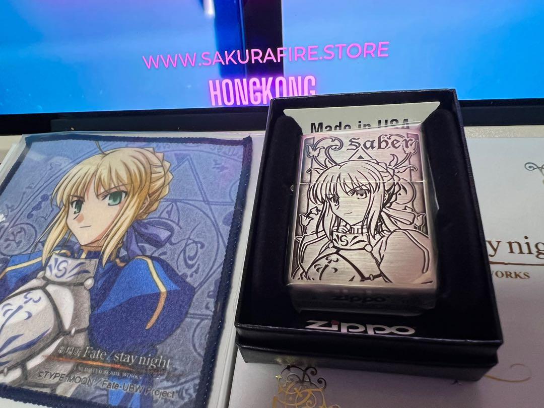 🔥ZIPPO🔥2011年日版Fate Stay /Night 劇場版鍍銀雙面精雕加工絕版級