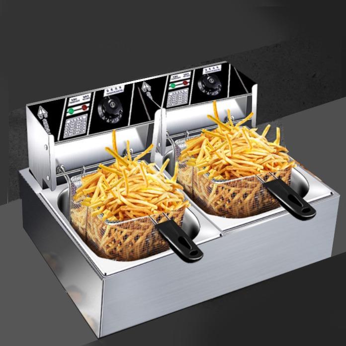 12Liters Double Burner Deep Fryer Electric Stove, Furniture & Home