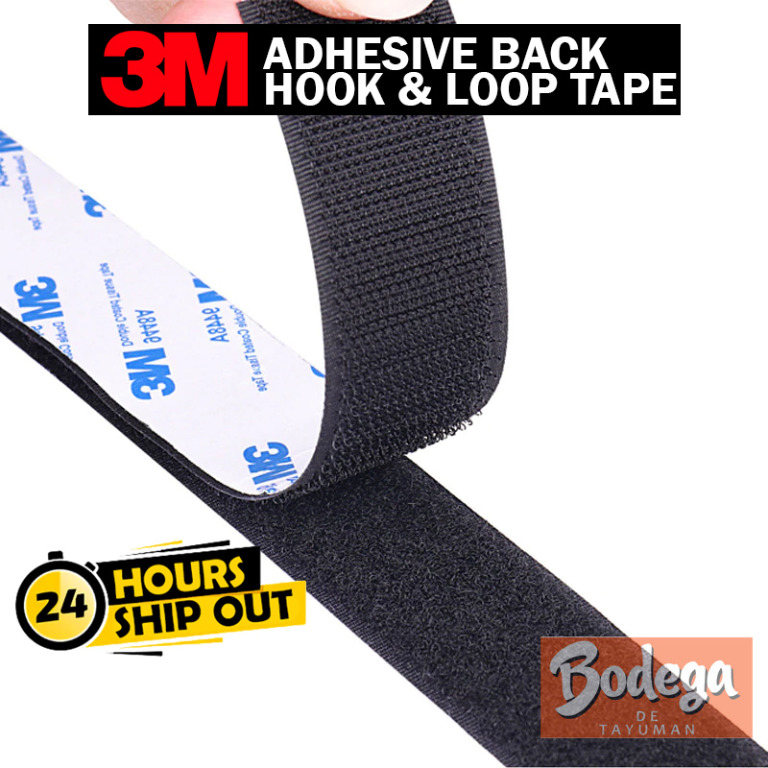 3M 9448a Velcro Tape hook and loop with adhesive back 1inch, Furniture ...