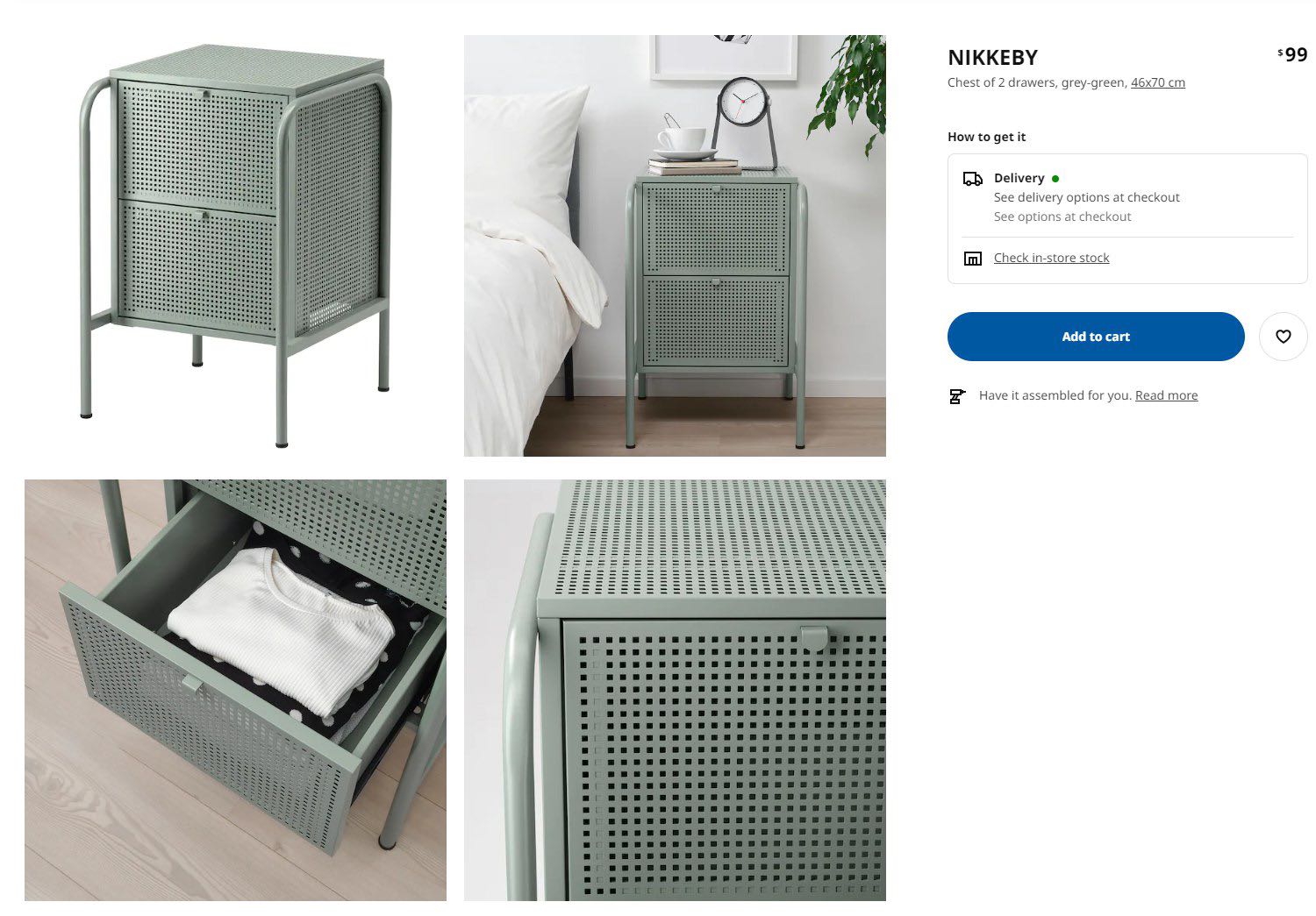 Ikea nikkeby discount 2 drawer chest