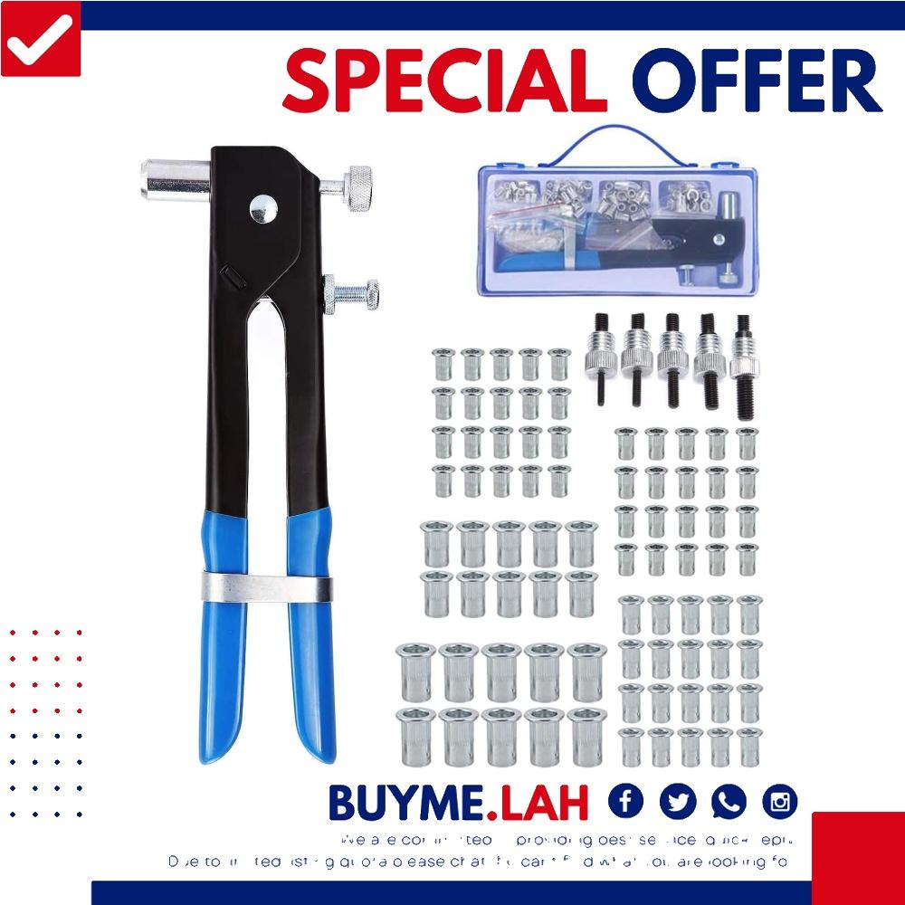 17in Heavy Duty Quick Release Pop Riveter Gun Threaded Nut Rivet Tools 