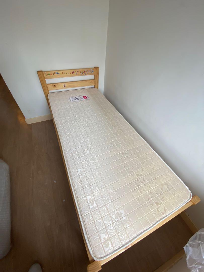 海長單人床加床褥 傢俬 家居 傢俬 床架及床褥 Carousell