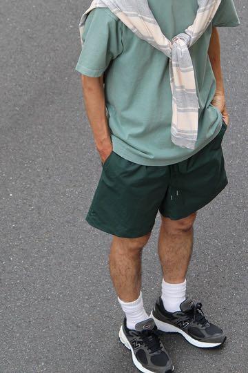 日本製Digawel 綠色短褲春夏Baggy Shorts size:2 西村浩平設計, 他的