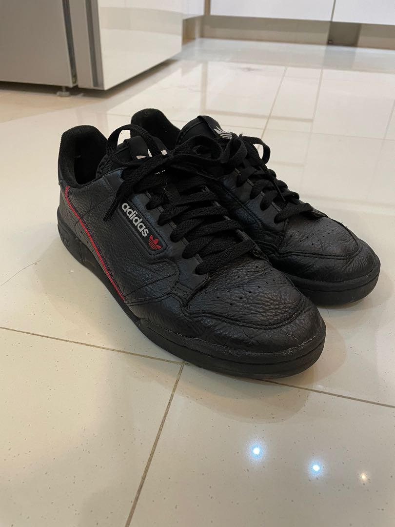 Adidas Continental 80 Black Shoes (size UK 8.5), Men's Fashion ...