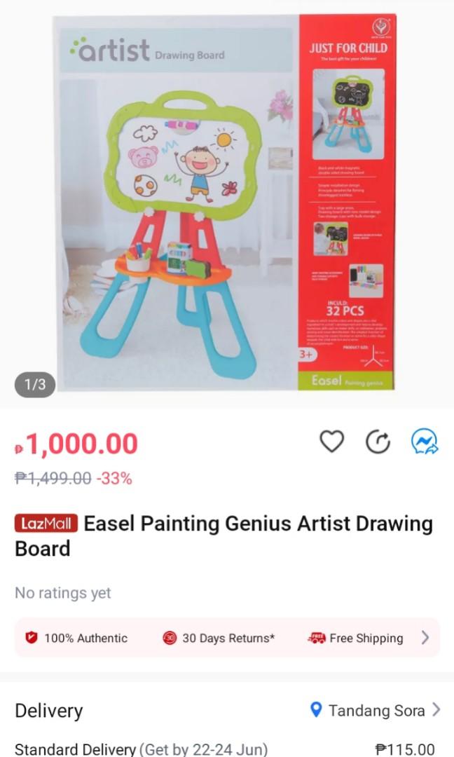 Artist Drawing Board Easel Painting Genius, Hobbies & Toys, Toys
