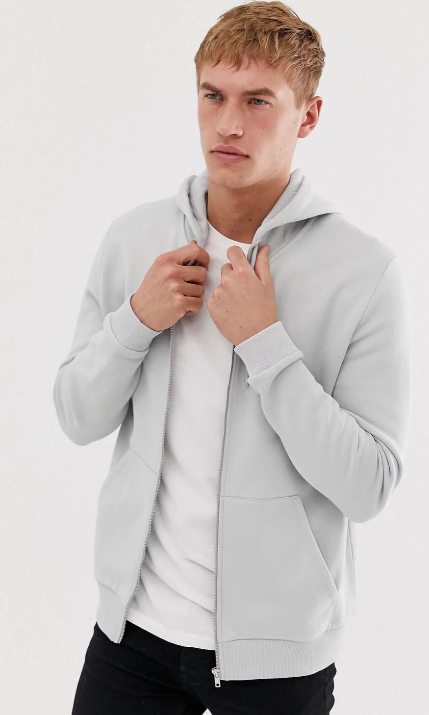 Asos mens zip up hoodie discount