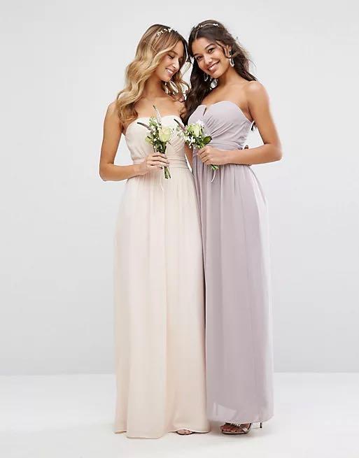 tfnc petite bridesmaid dresses Royal Blue Asos ASOS TFNC Bandeau Maxi Dress XS, Women's Fashion, Sets 1950s fashion Side Cut NWT