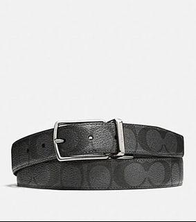 AUTHENTIC COACH Modern Harness Cut To Size Reversible Belt for Men In Signature Canvas