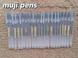 Authentic Muji Pens (Black 0.38)