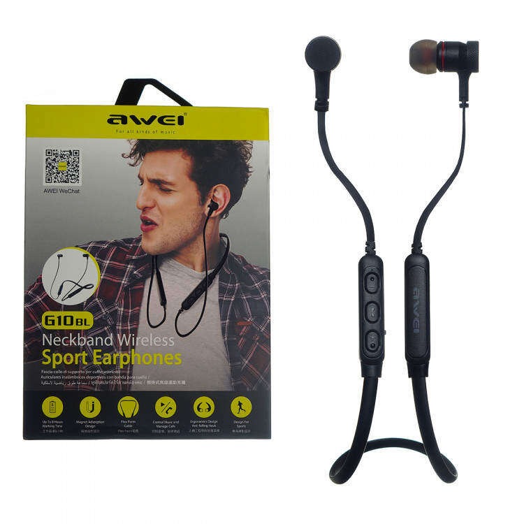 AWEI G10BL BT NECKBAND SAME DAY HOME DELIVERY CASH ON DELIVERY