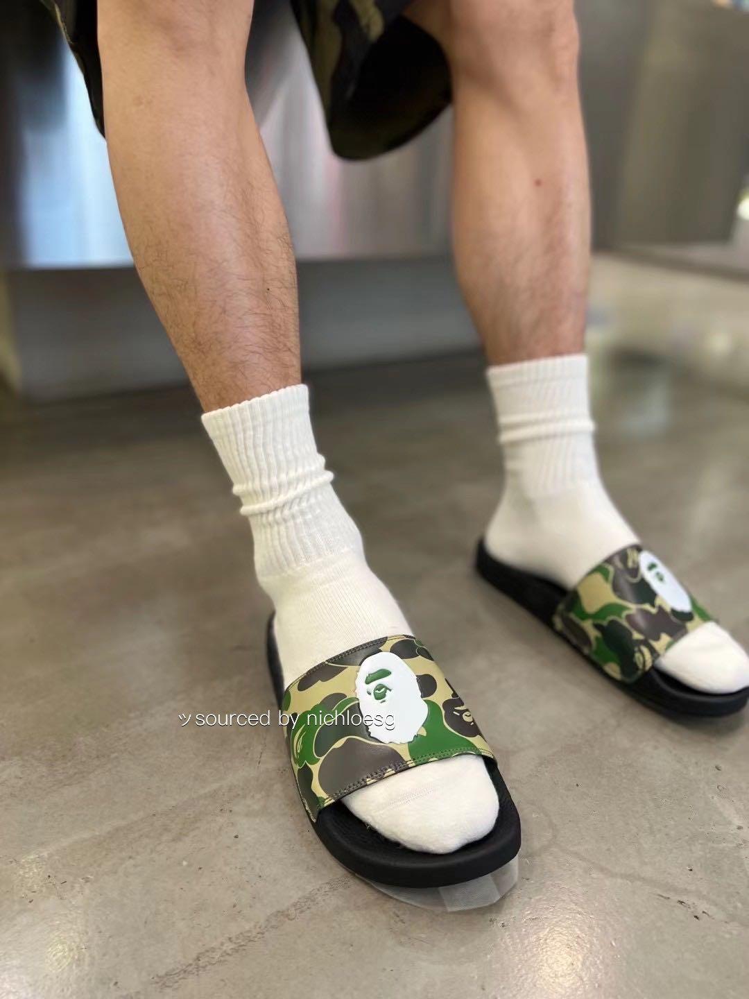 BAPE ABC CAMO SLIDE SANDALS, Men