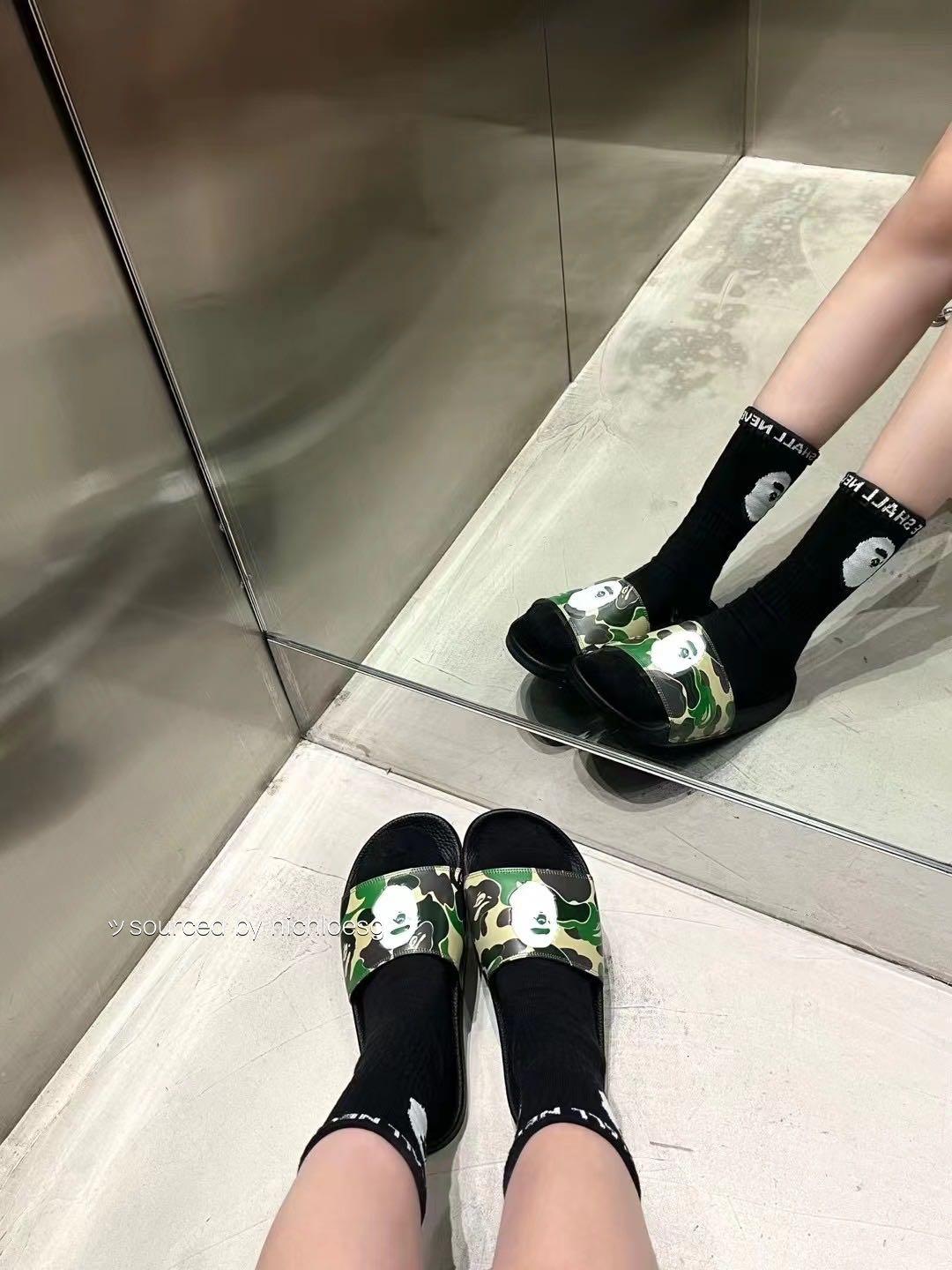BAPE ABC CAMO SLIDE SANDALS, Men