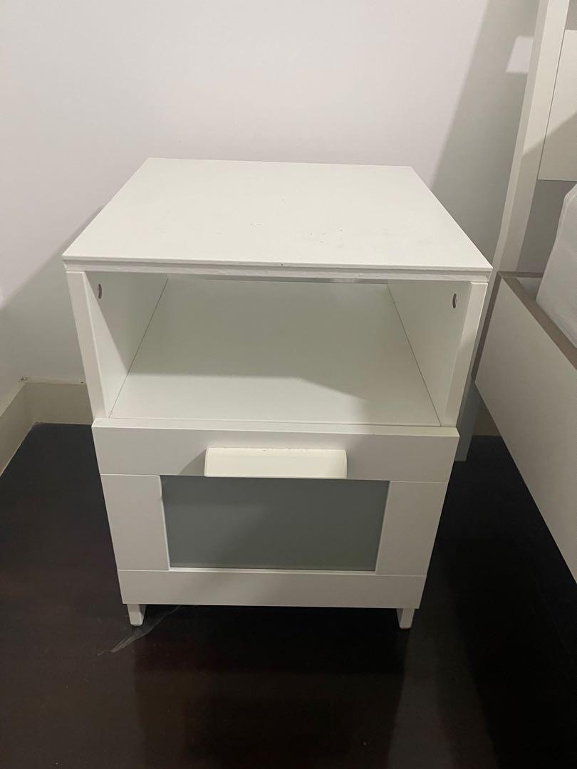 Bedside table ikea Brimnes, Furniture & Home Living, Furniture, Tables