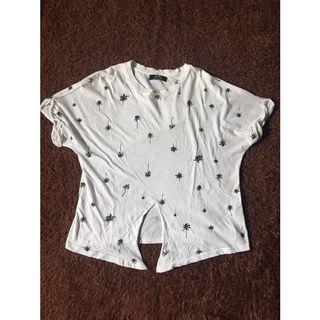 BERSHKA ORIGINAL TOP ATASAN WHITE CROP PRELOVED