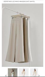 BN Lovet Vesper Wide Leg Pants in White