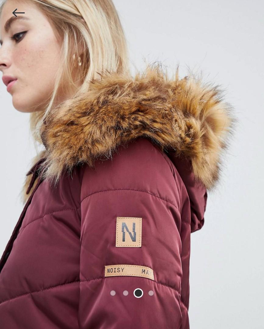 Noisy may faux fur padded parka new arrivals