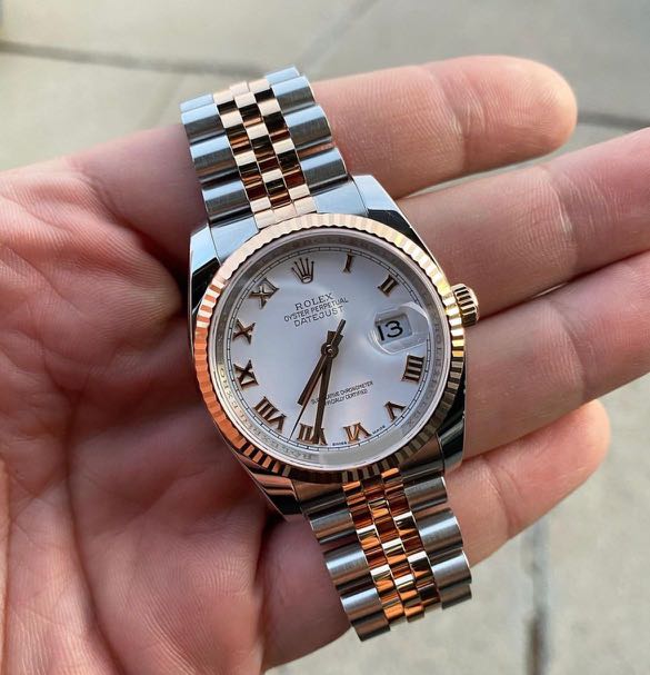 BNIB Rolex Datejust 36 Rose Gold 2022 70 hours power reserve