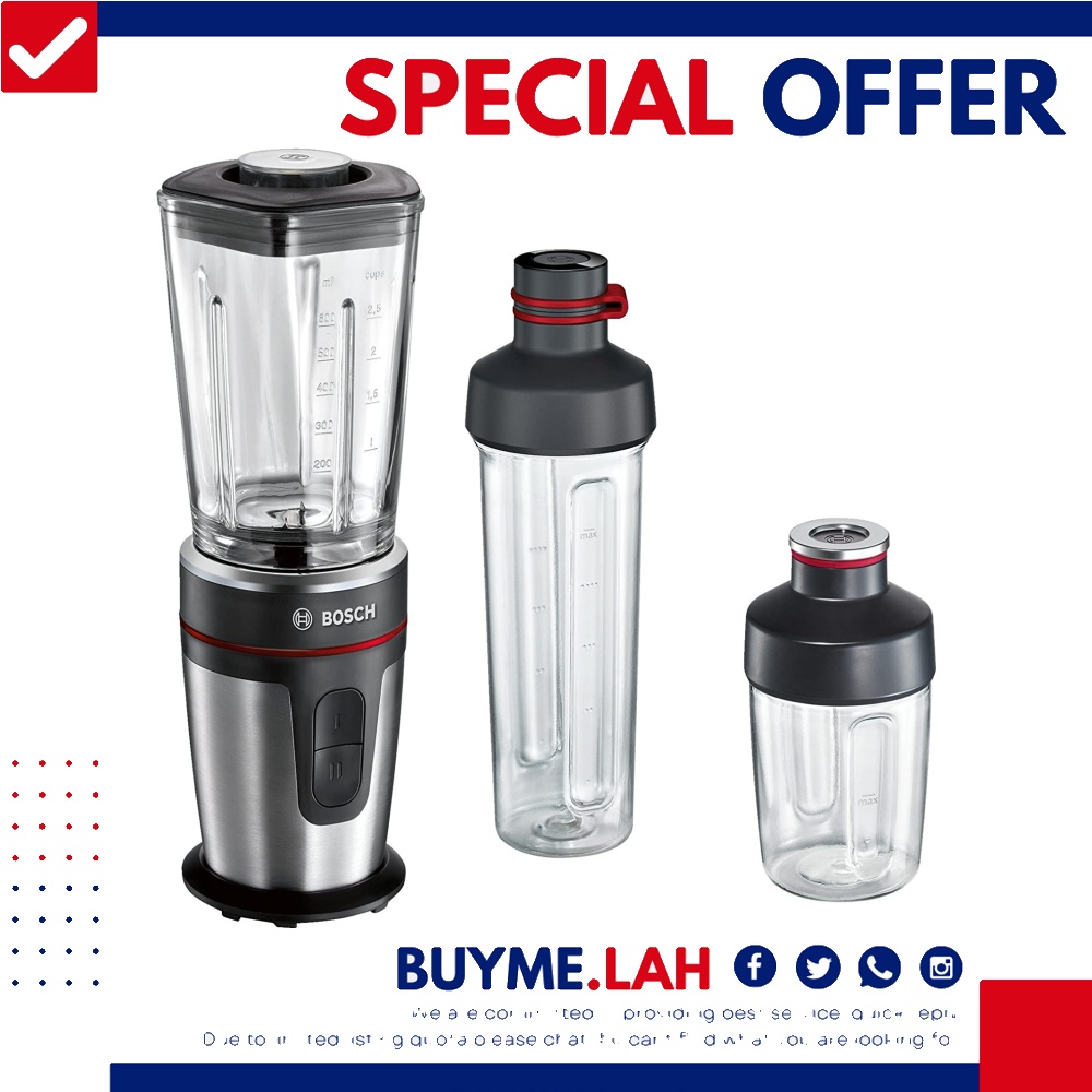 BOSCH 3 In 1 Mini Blender,S/S,Black, TV & Home Appliances, Kitchen