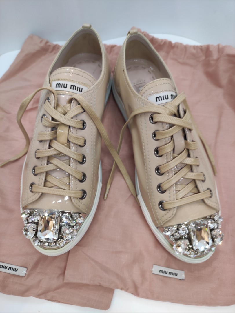 Miu miu crystal sneakers top