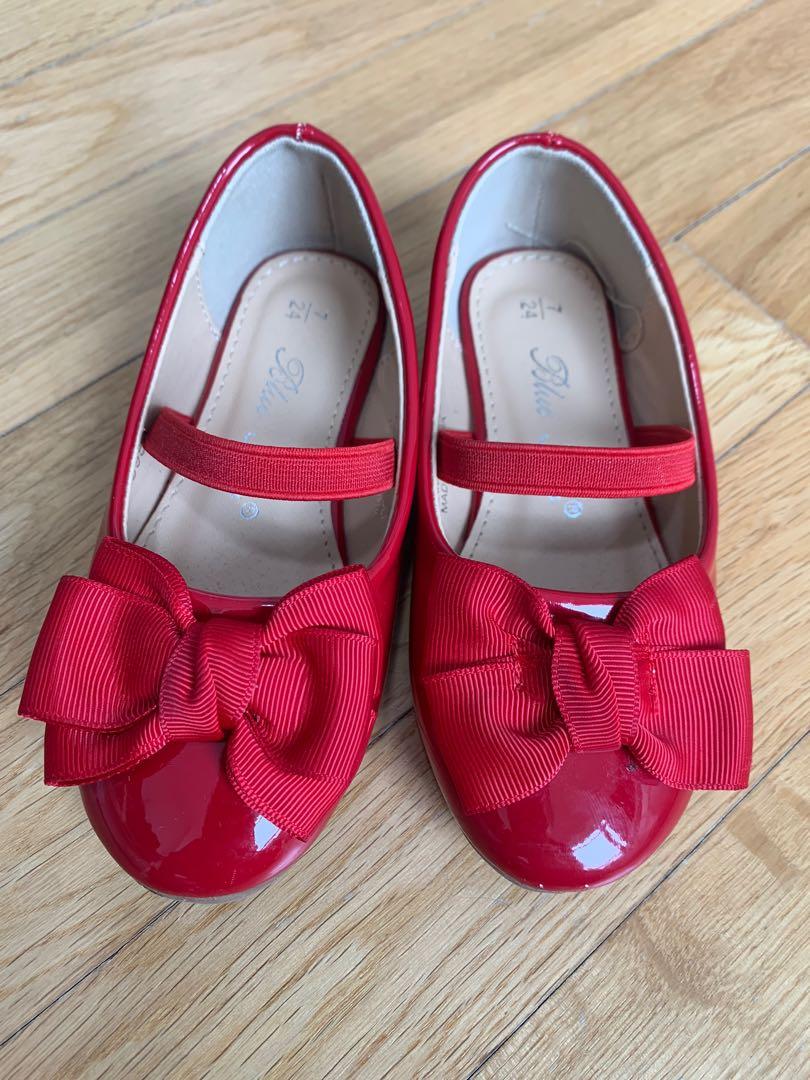 Girls red shoes size 2 discount