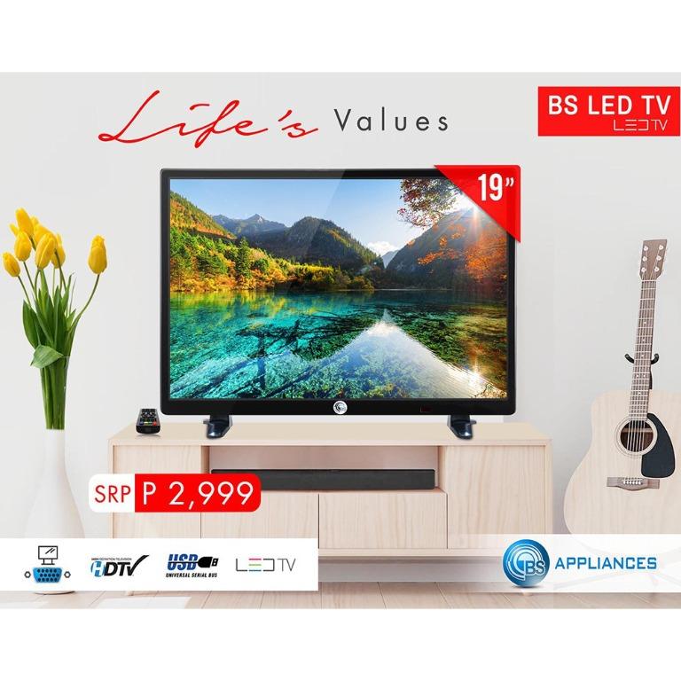 BS Appliances 19" Slim Full HD LED TV with FREE USB Flash Drive