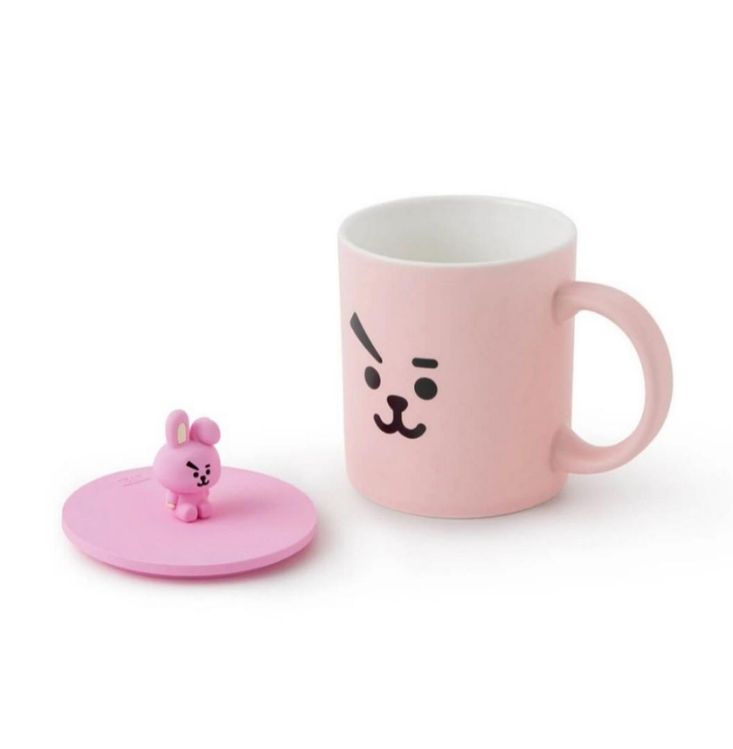 BT21 Cooky Basic Mug with Silicone Cover, Furniture & Home Living ...