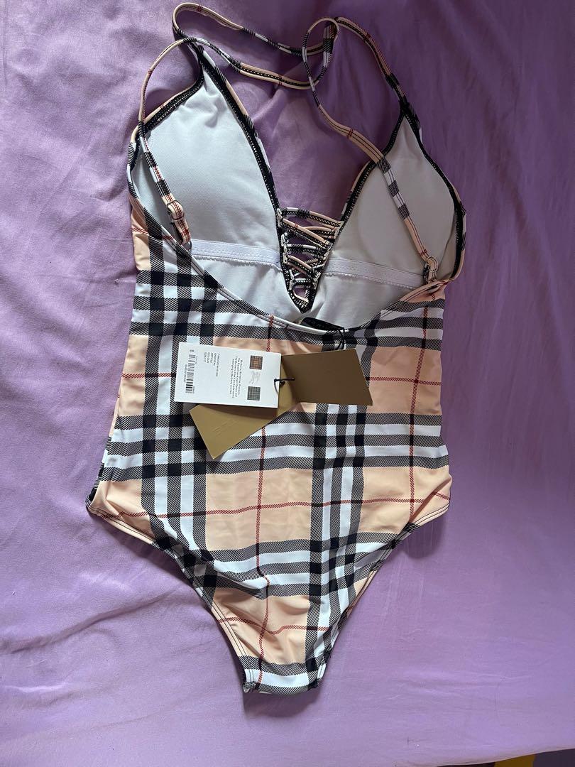 Burberry swimsuit hotsell womens purple