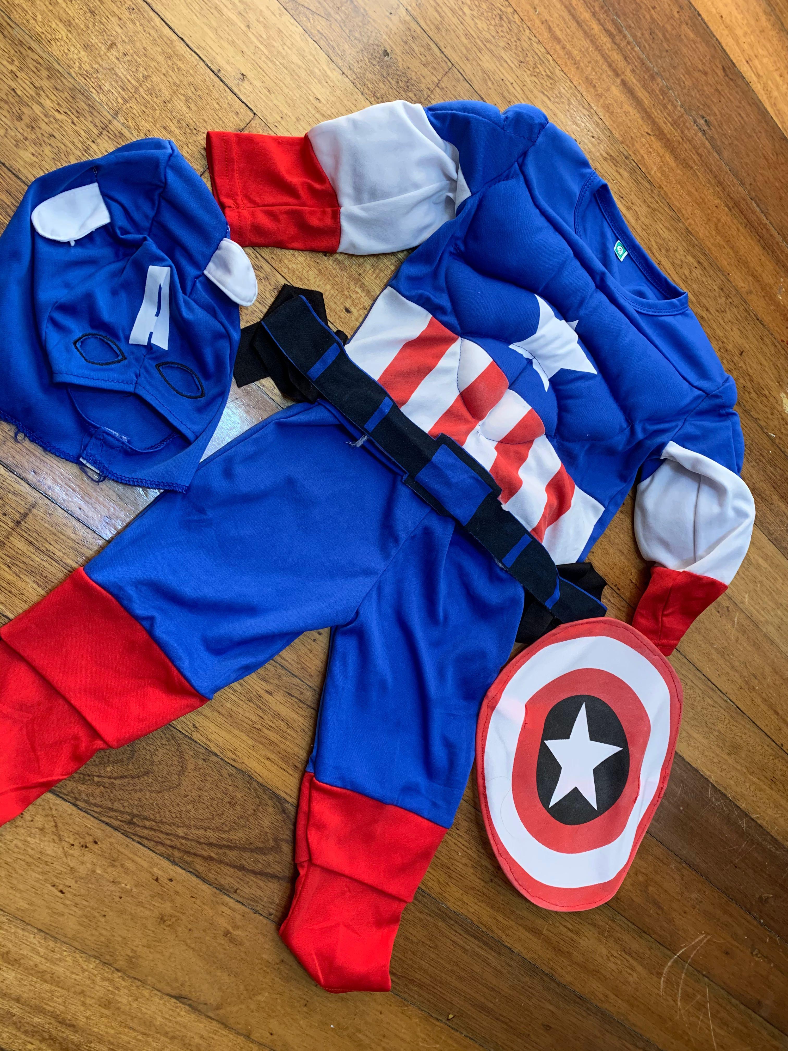 Captain America Costume for 34 years old, Babies & Kids, Babies & Kids